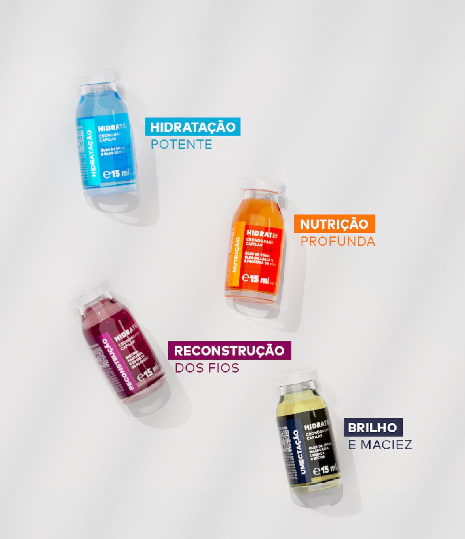 Kit de Ampolas Cronograma Capilar Hidratei KIT 3