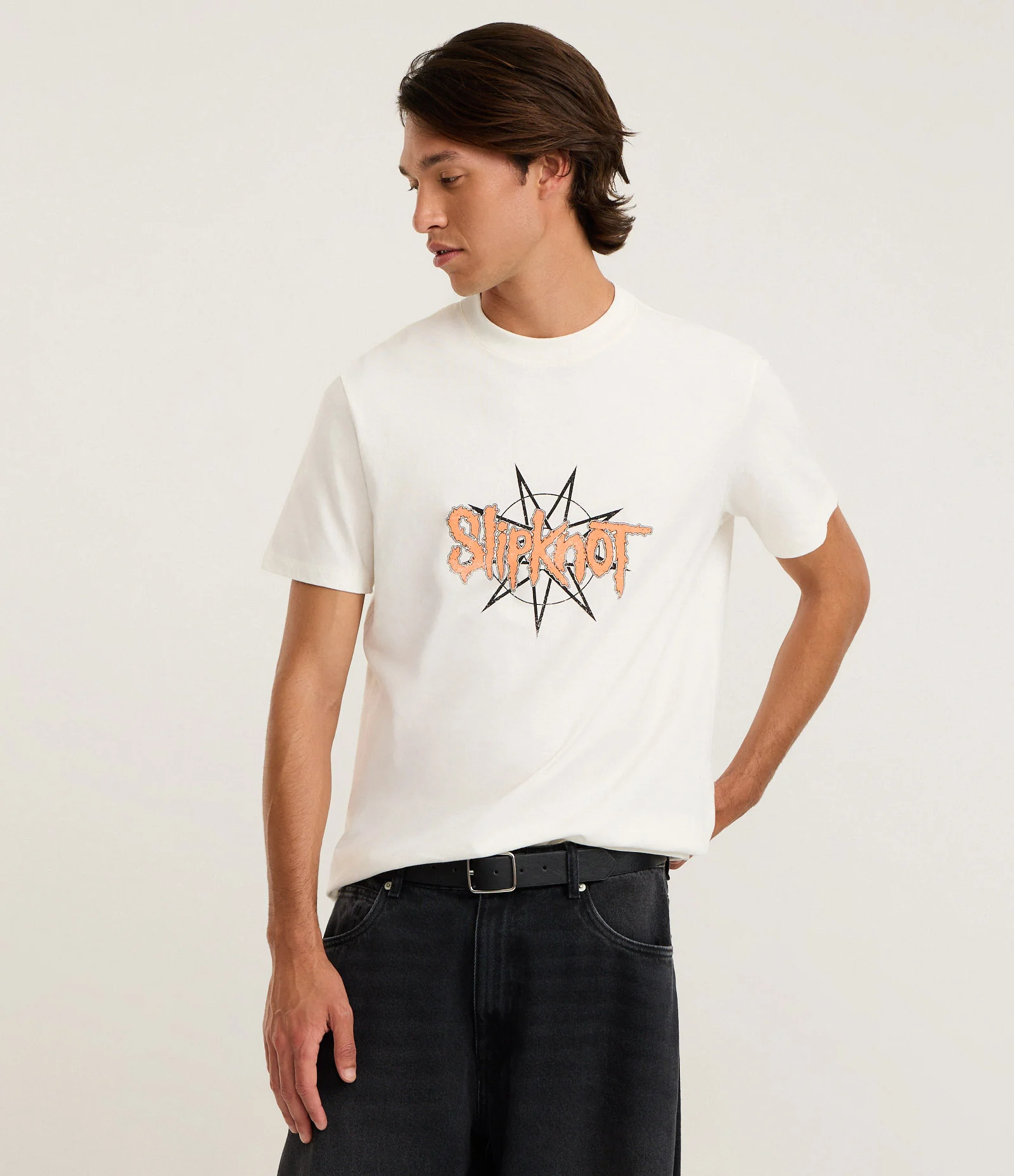 Camiseta Comfort em Algodão com Estampa Slipknot Off White 2