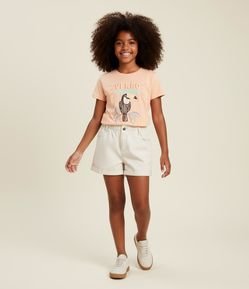 Camiseta Infantil com Estampa Tucano - Tam 7 a 14 Anos