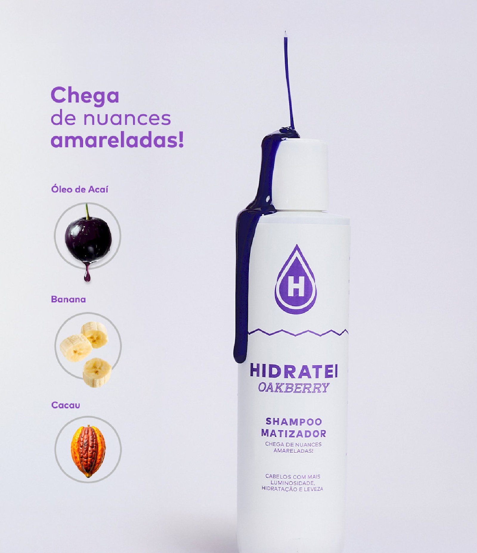 Shampoo Matizador Oakberry Hidratei 200ml 3