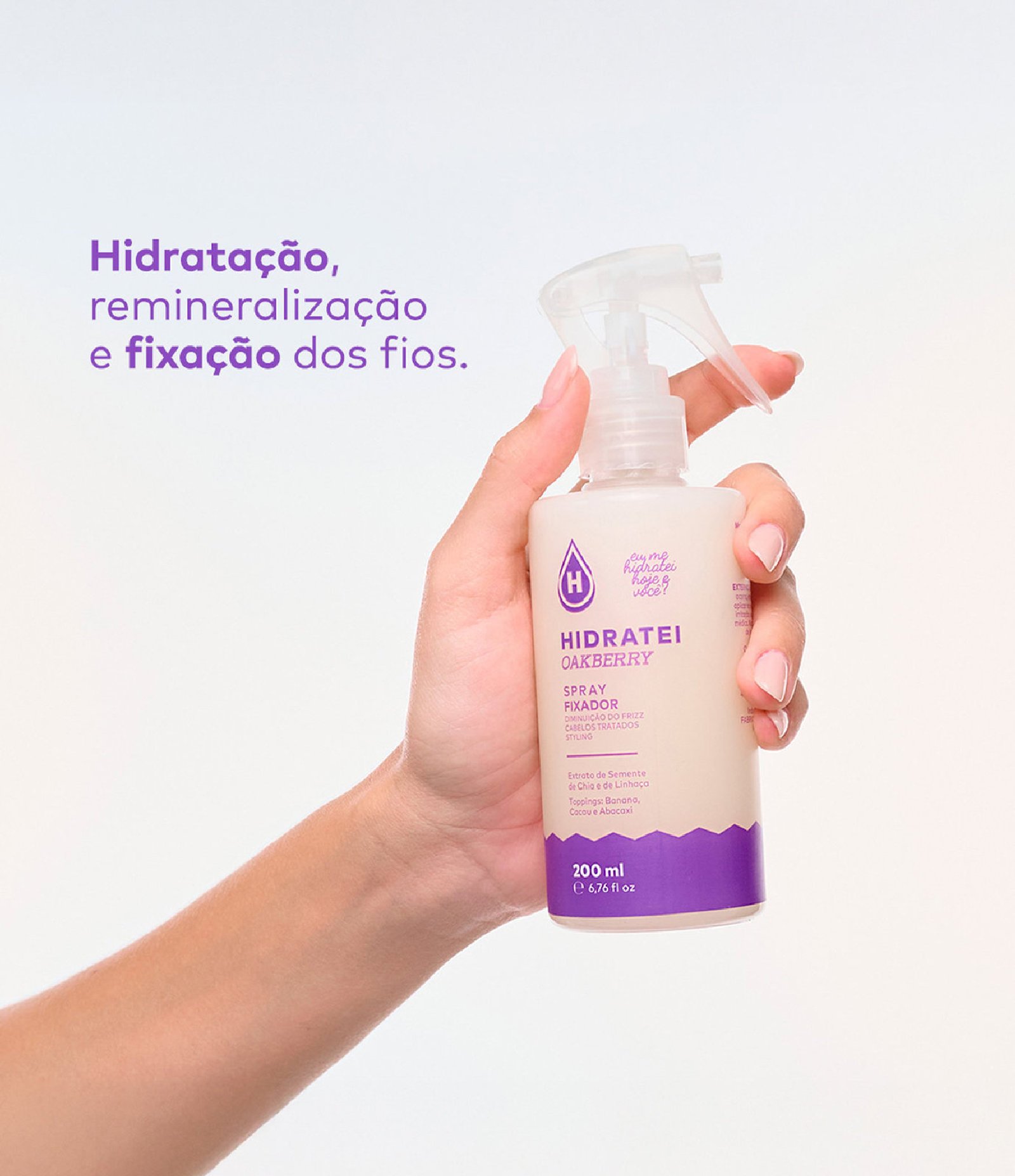 Spray Capilar Fixador Oakberry Hidratei 200ml 2
