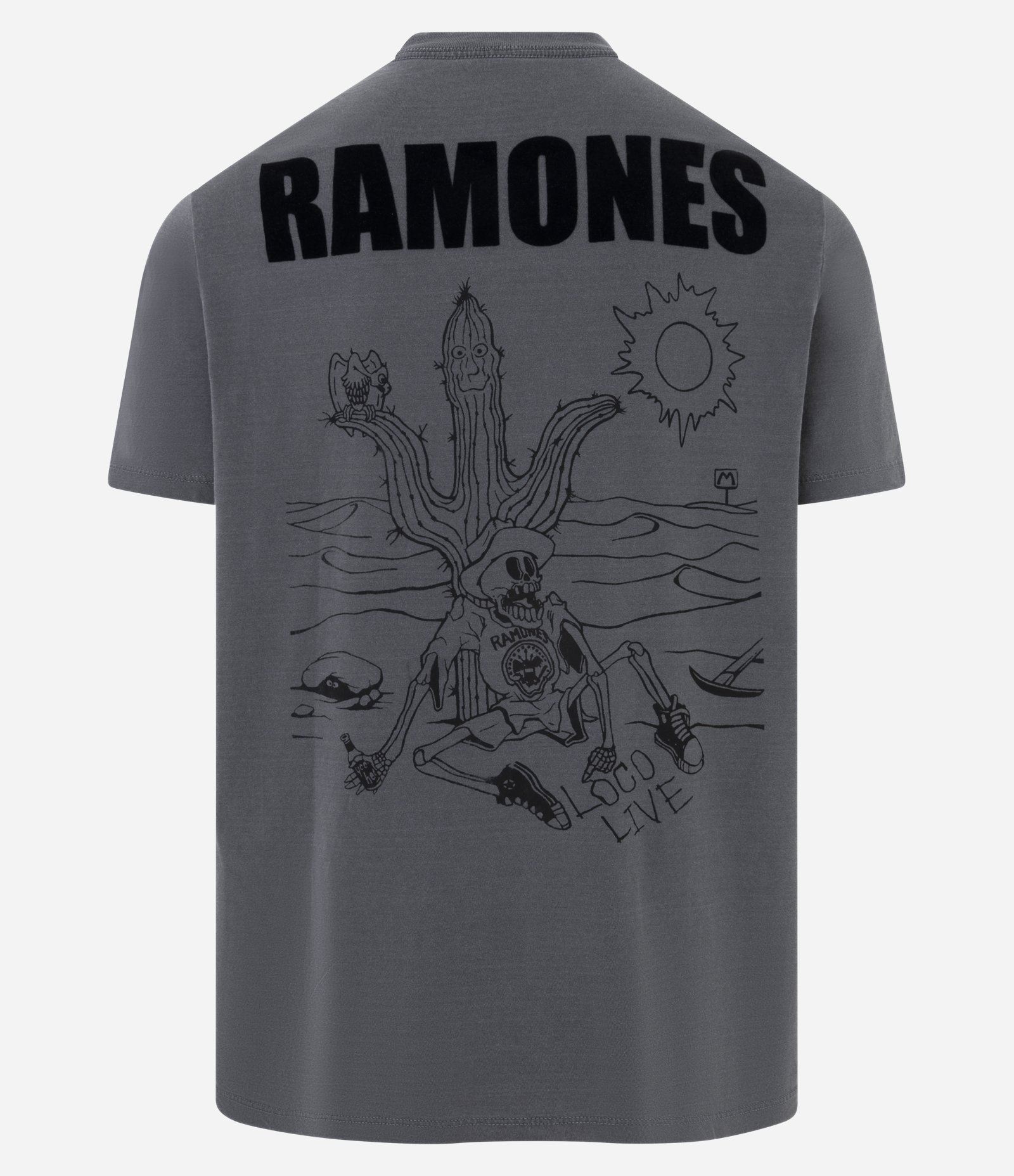 Camiseta Comfort em Algodão com Estampa Ramones Preto 8