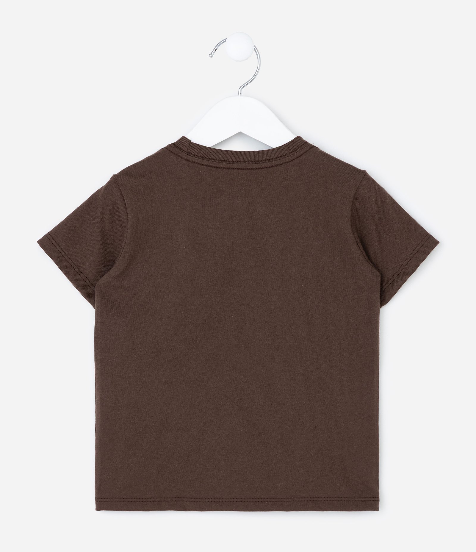 Camiseta Infantil com Estampa de Dinossauro - Tam 1 a 6 Anos Marrom 3