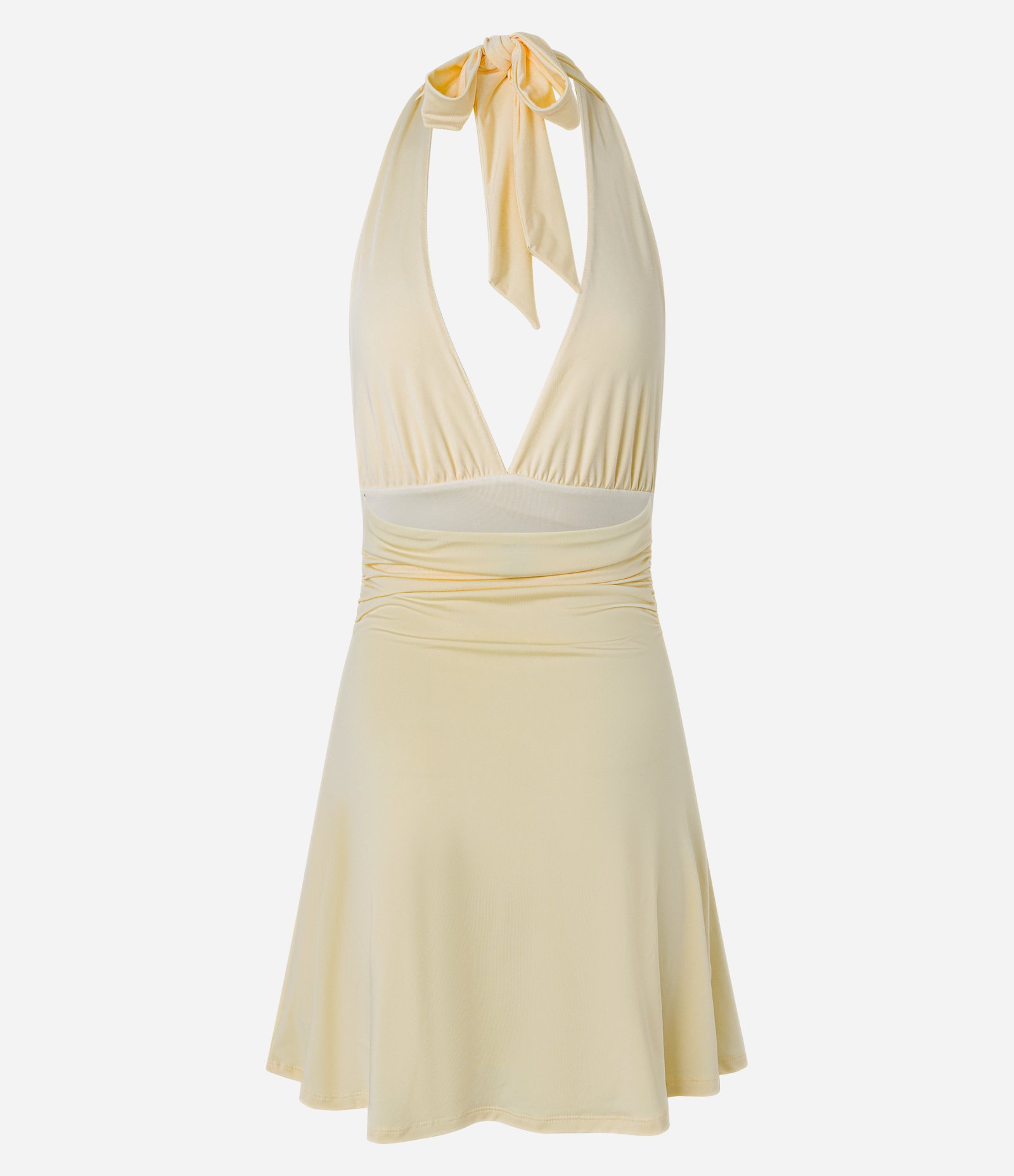 Vestido Frente Única com Amarração Amarelo 6