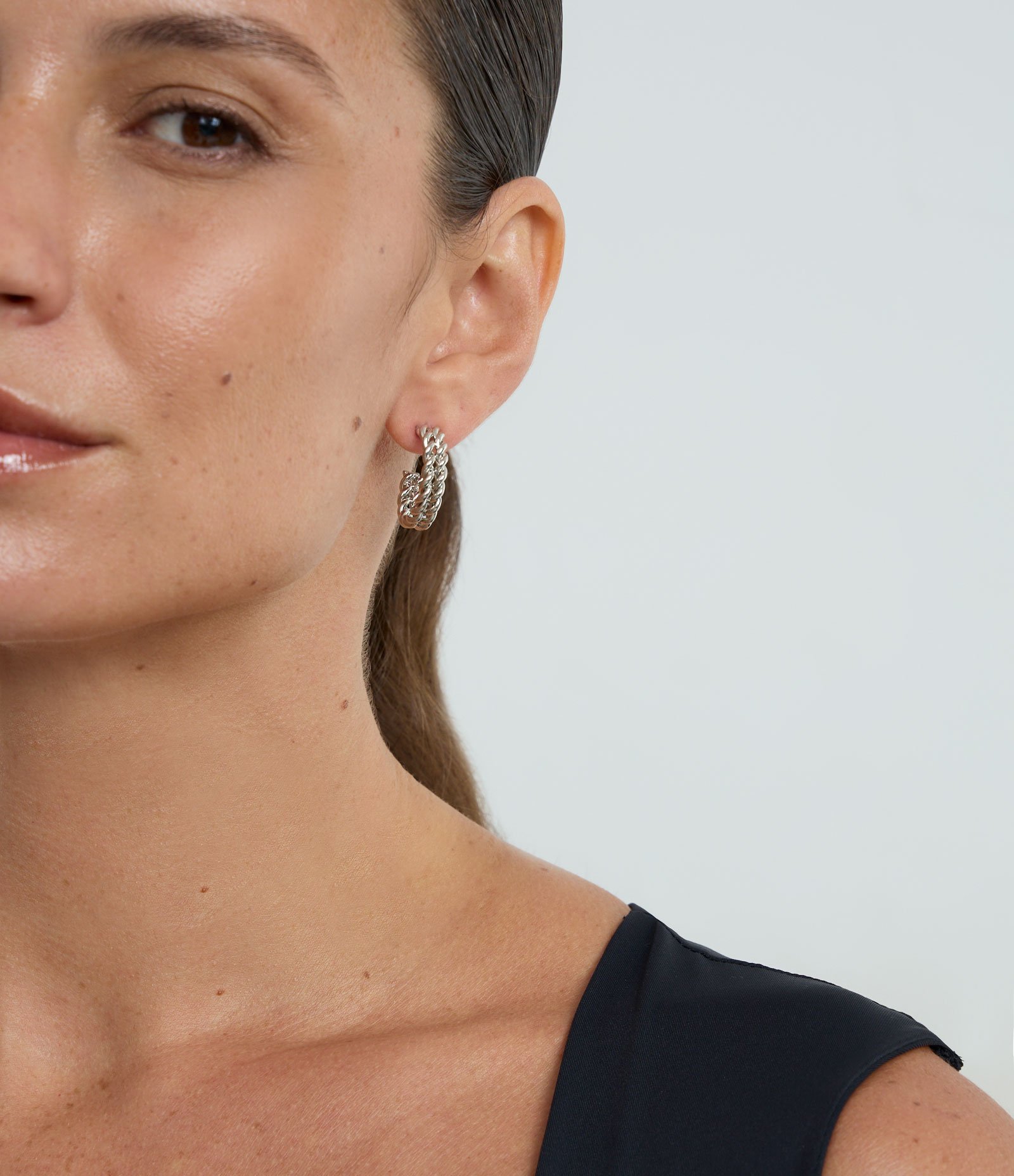 Kit 06 Argolas com Diferentes Tamanhos e Modelos Prata 4