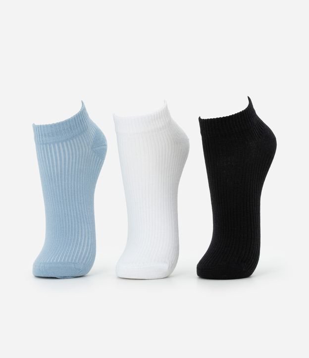 Kit 03 Meias Cano Baixo Esportivas em Algodão com Logo Get Over