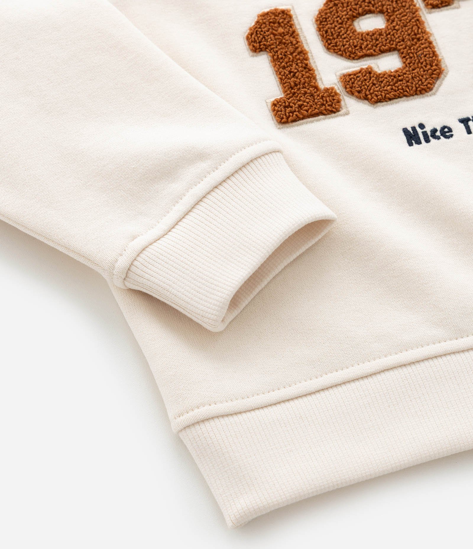 Casaco Infantil com Lettering Chenille – Tam 1 a 5/6 Anos Off White 6