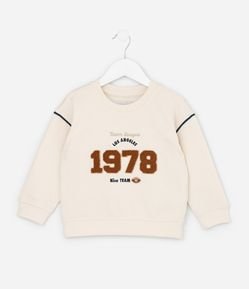 Casaco Infantil com Lettering Chenille – Tam 1 a 5/6 Anos