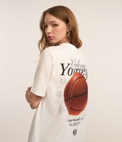 Camiseta em Algodão com Estampa Frente e Costas Challenge Yourself