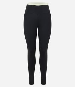 Calça Legging Esportiva com Cós Contrastante
