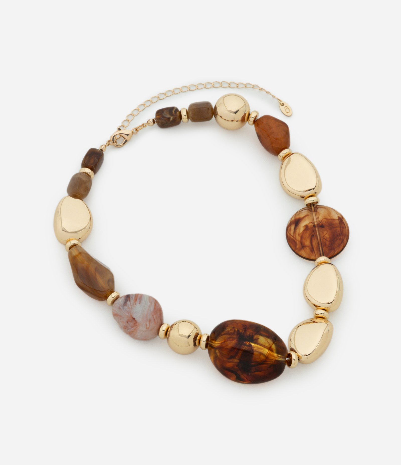 Colar Maxi Assimétrico com Pedras Resinadas Multicores 2