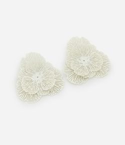 Maxi Brinco em Metal com Formato de Flor Aramada