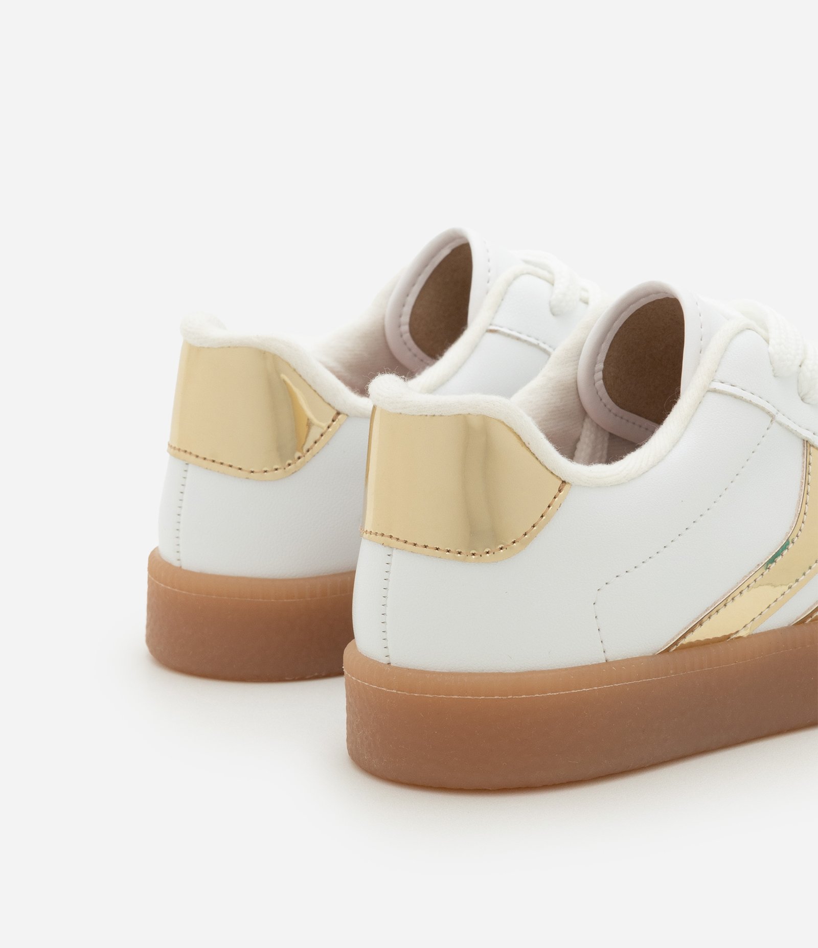 Tênis Infantil em PU com Recortes  - Tam 28 ao 34 Branco 4