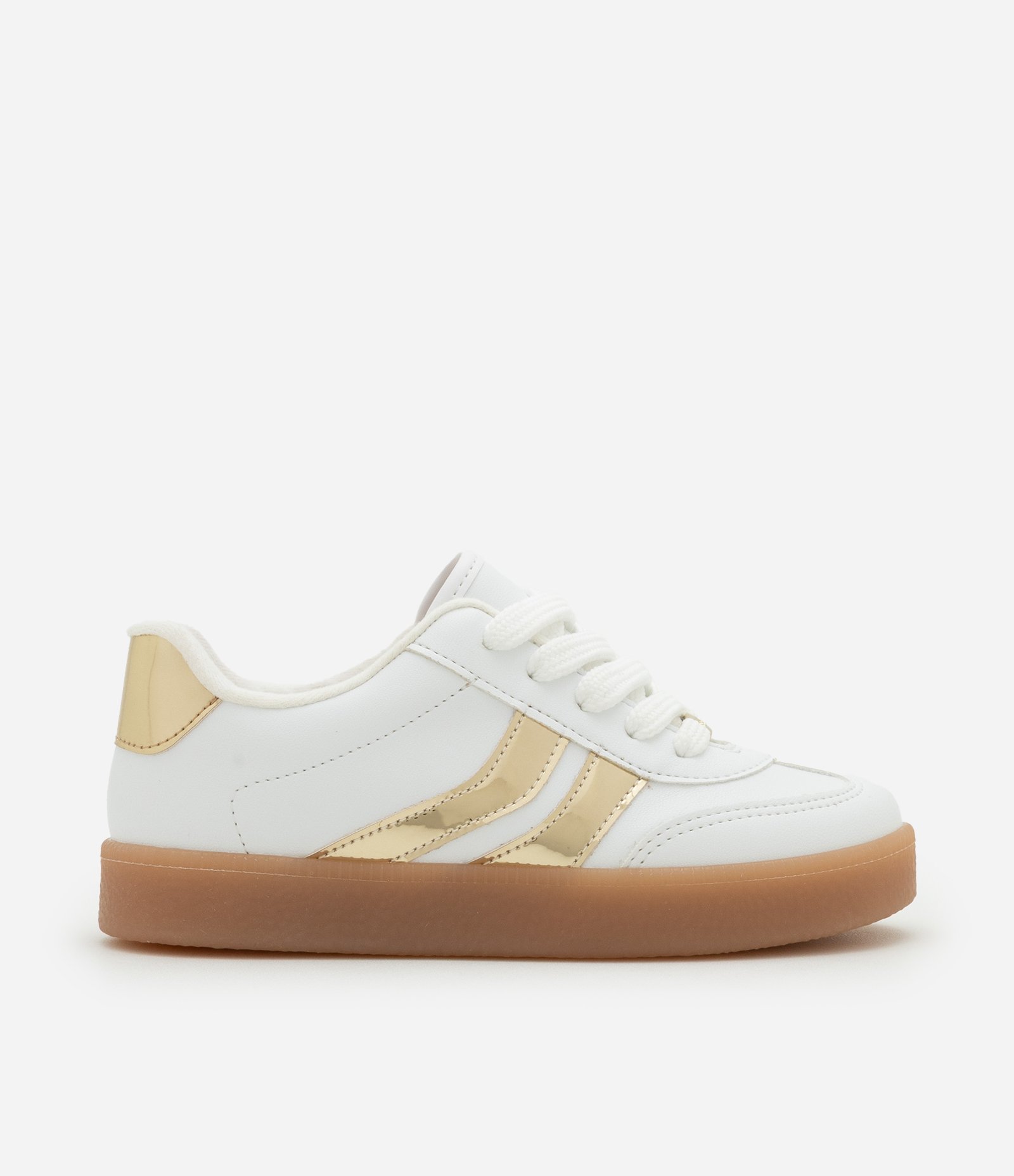 Tênis Infantil em PU com Recortes  - Tam 28 ao 34 Branco 5