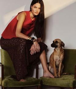 Saia Longa em Renda Floral Sem Forro