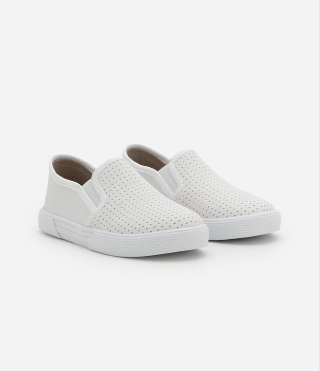 Tênis Infantil Slip On com Furinhos - Tam 20 ao 26