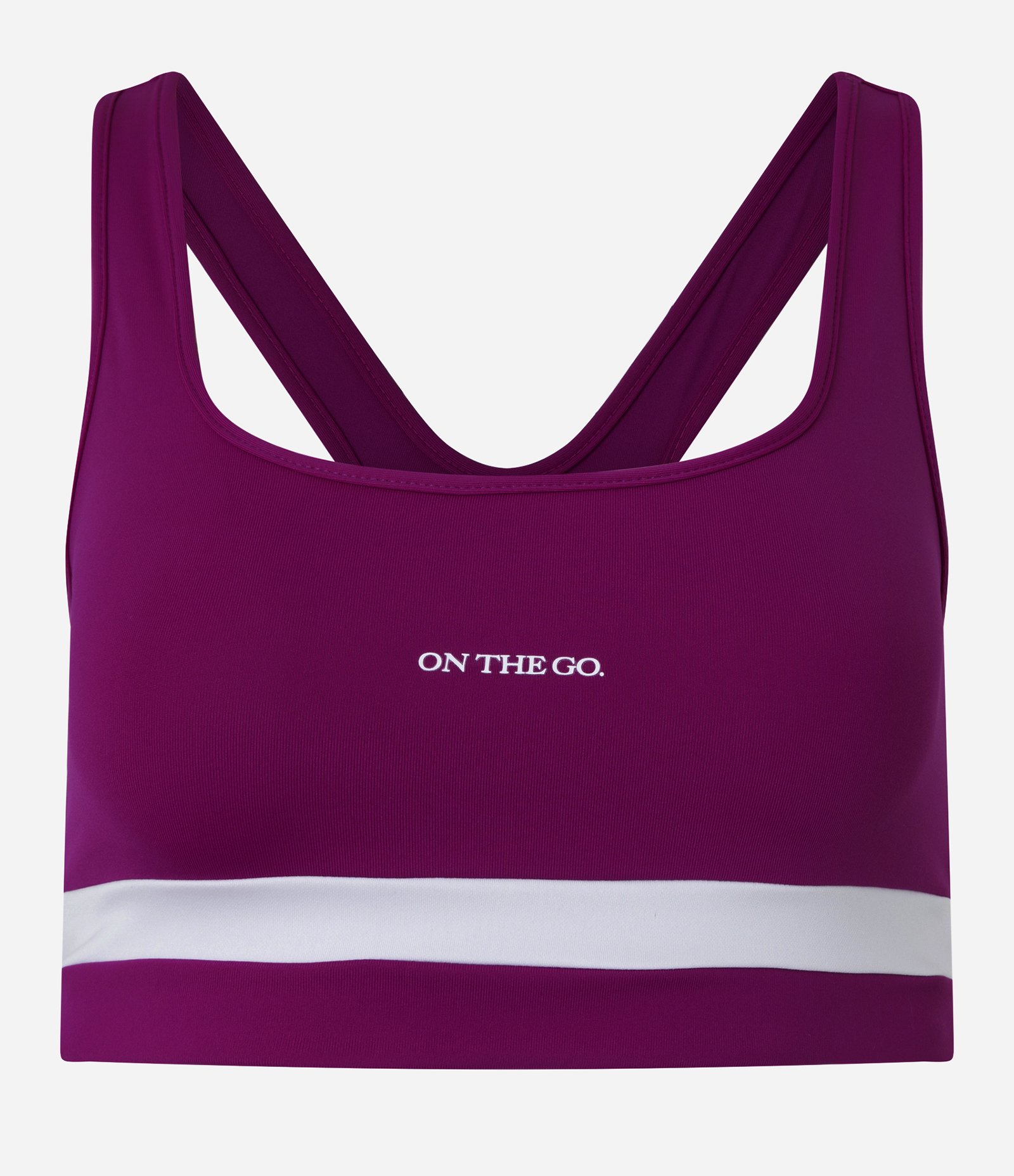 Top Nadador Esportivo em Microfibra com Barra Contrastante e Lettering Roxo 1