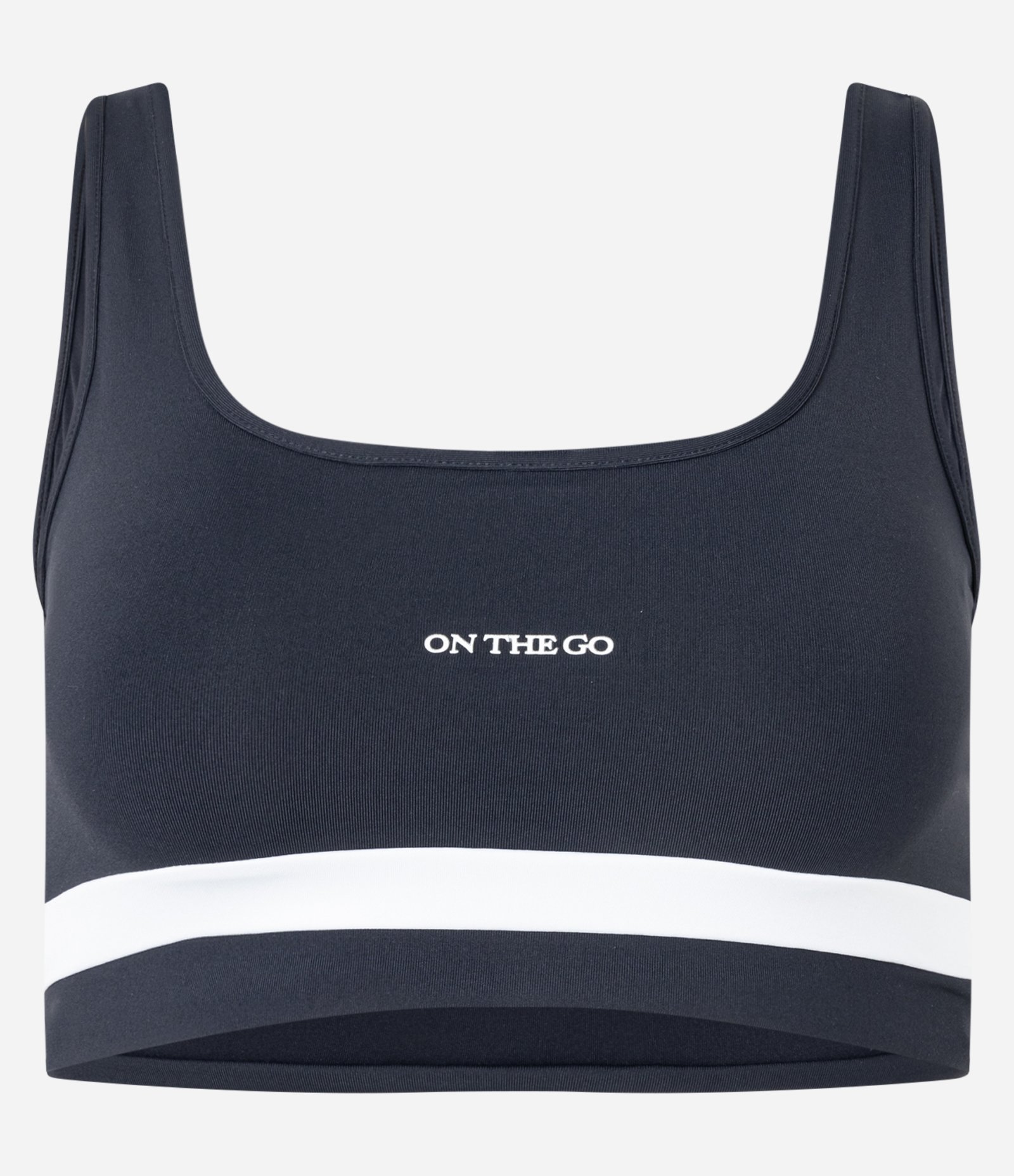 Top Nadador Esportivo em Microfibra com Barra Contrastante e Lettering Preto 1