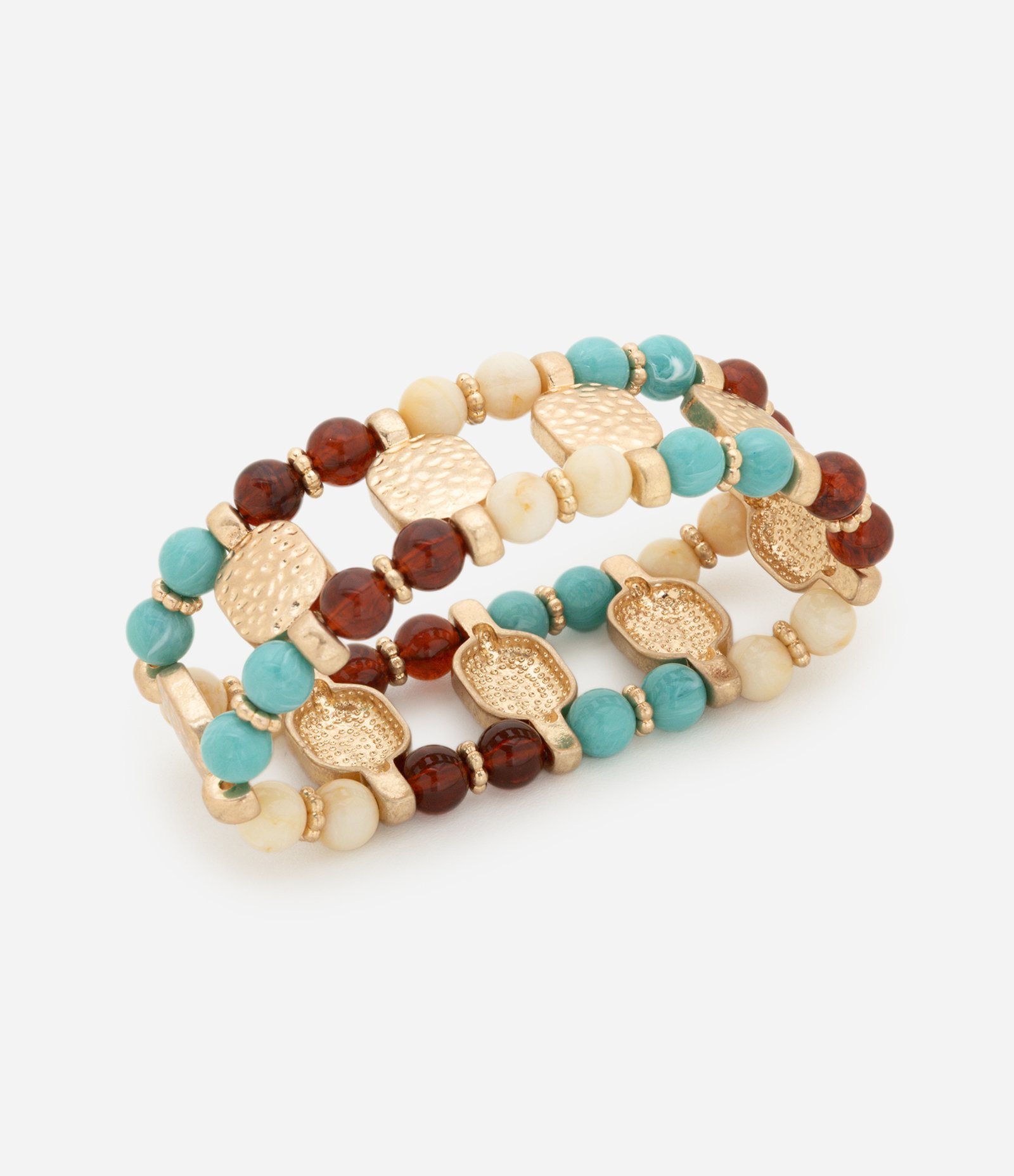 Pulseira com Peças Resinadas e Metal Multicores 2