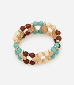 Pulseira com Peças Resinadas e Metal