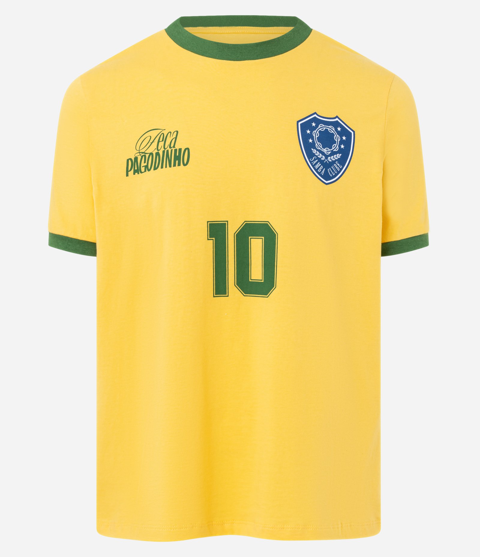 Camiseta Regular em Algodão com Estampa Zeca Pagodinho Amarelo 1