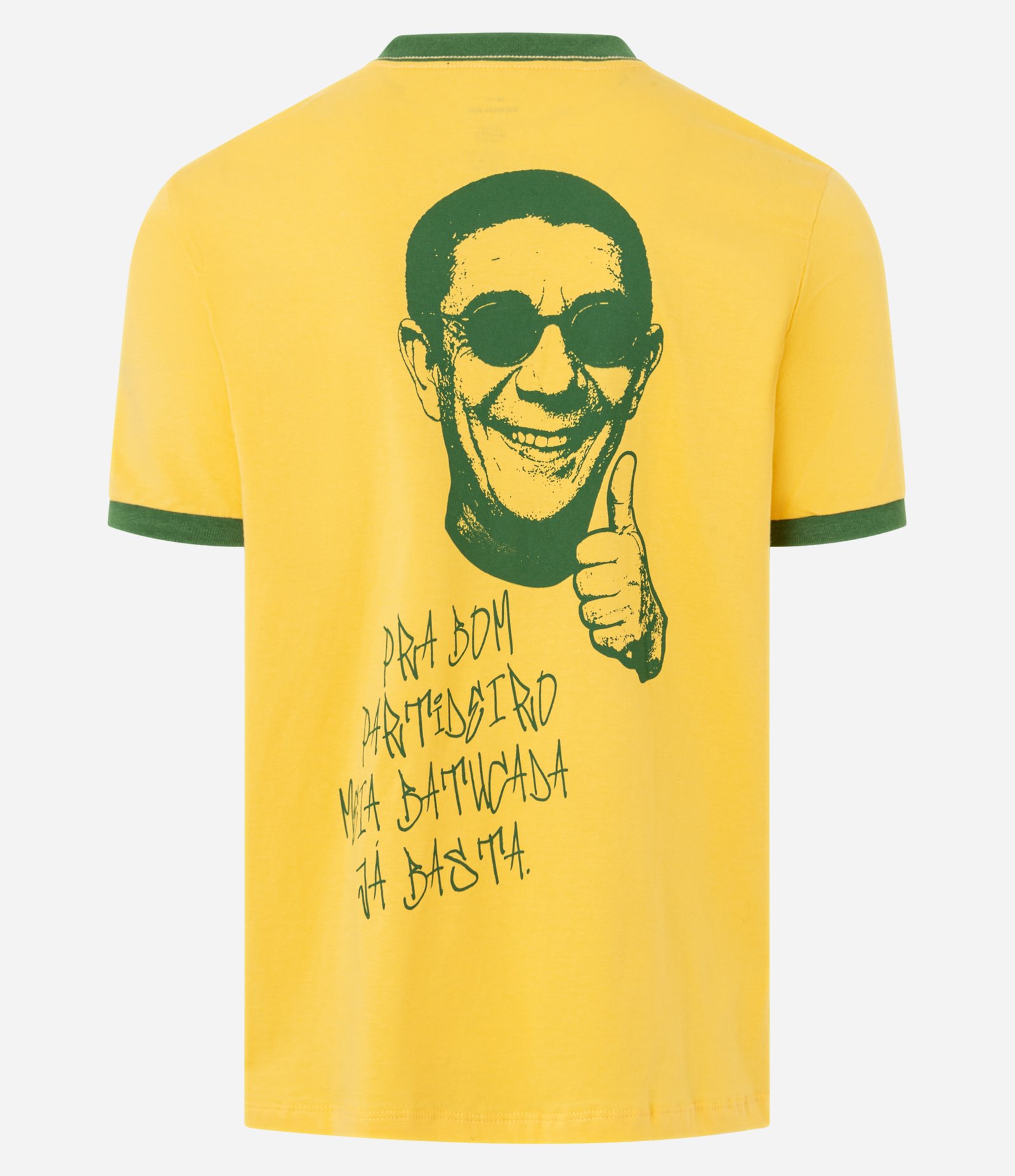 Camiseta Regular em Algodão com Estampa Zeca Pagodinho Amarelo 2