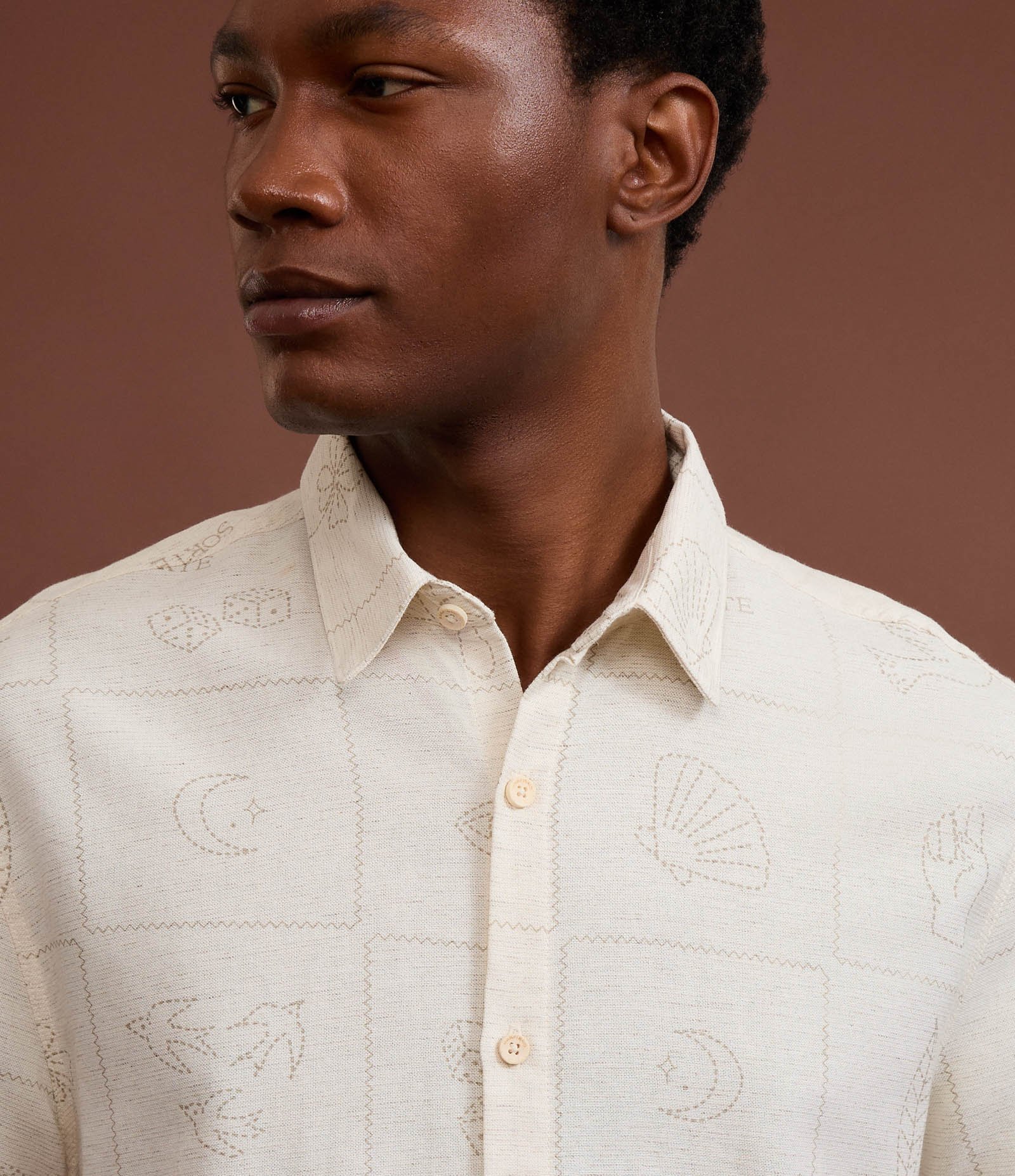 Camisa Regular em Algodão com Bordado Floral Branco 3