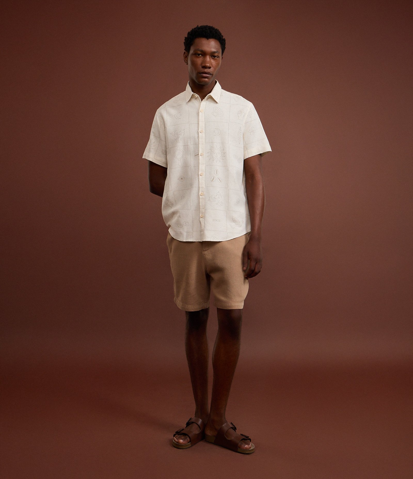 Camisa Regular em Algodão com Bordado Floral Branco 6