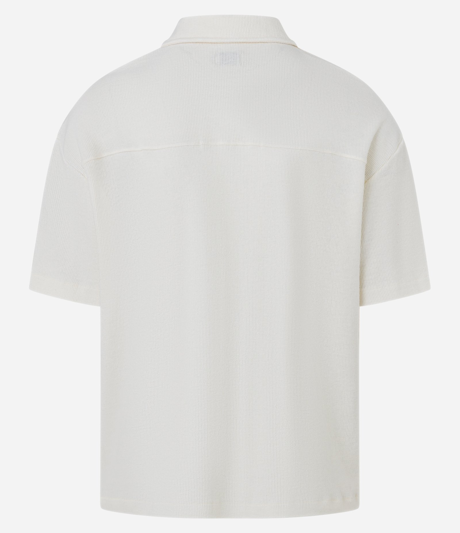 Camisa Boxy em Tricoline com Estampa Praia Tropical Branco 13