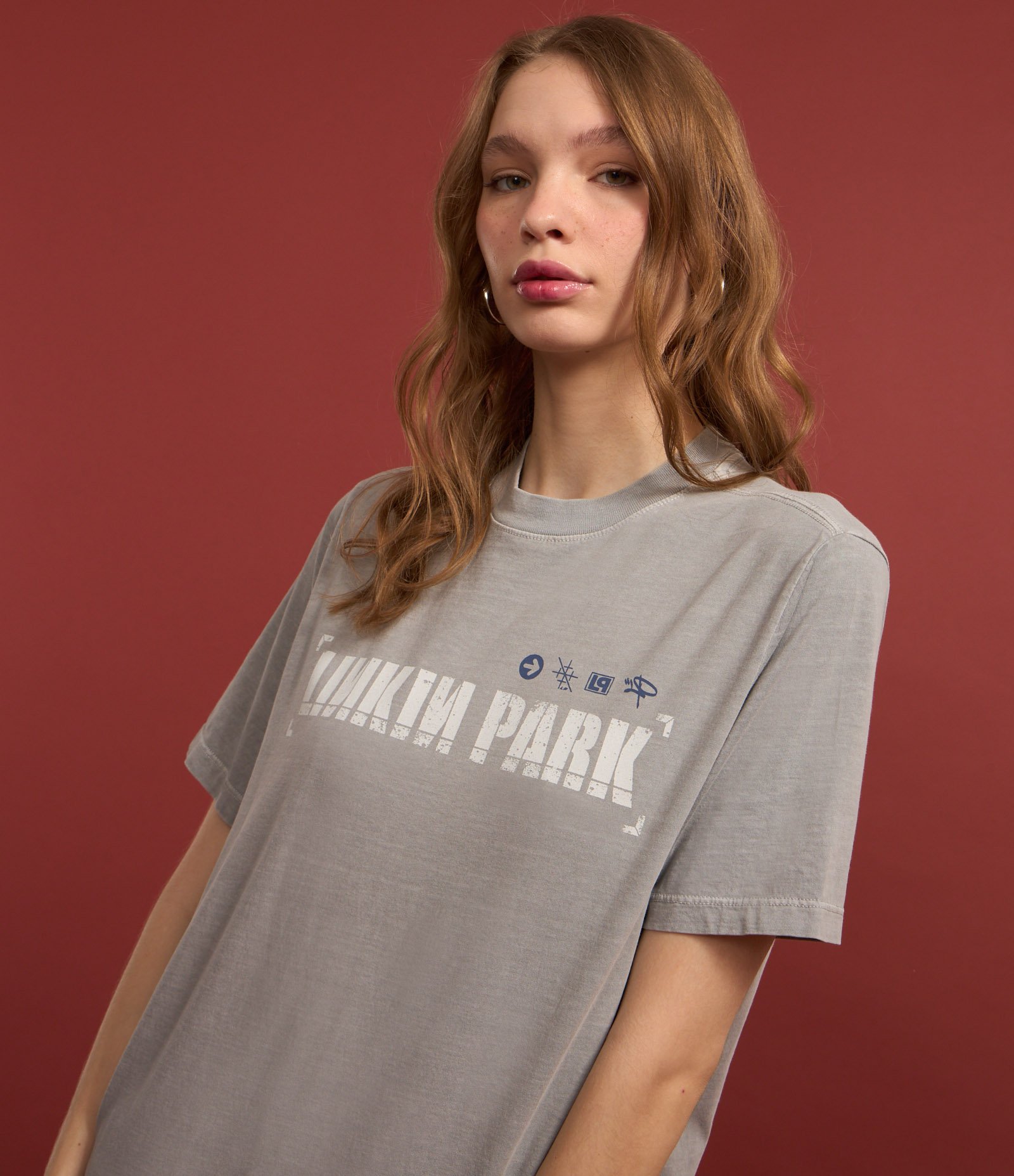 Camiseta T-shirt com Estampa Linkin Park Cinza 4