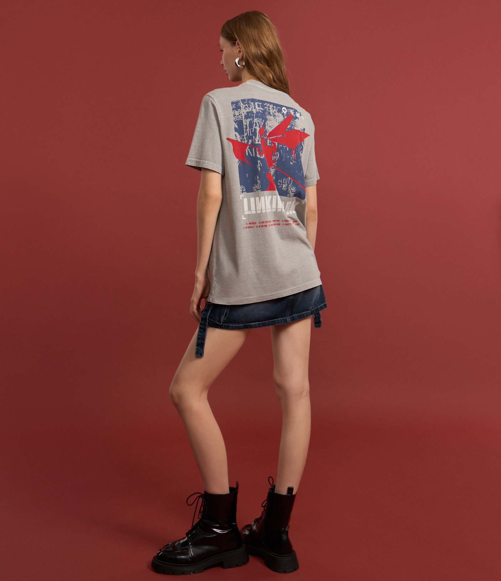 Camiseta T-shirt com Estampa Linkin Park Cinza 5