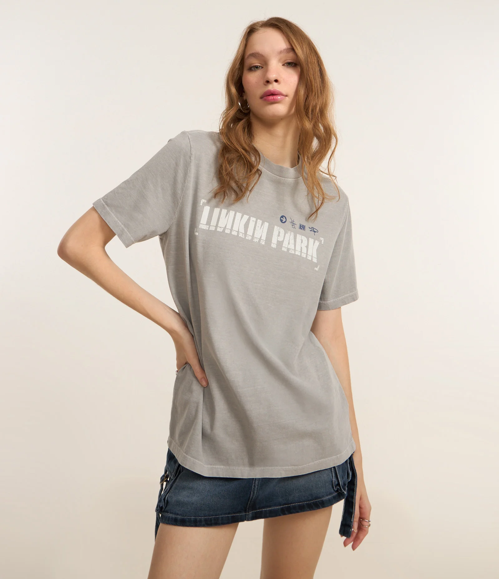 Camiseta T-shirt com Estampa Linkin Park Cinza 1