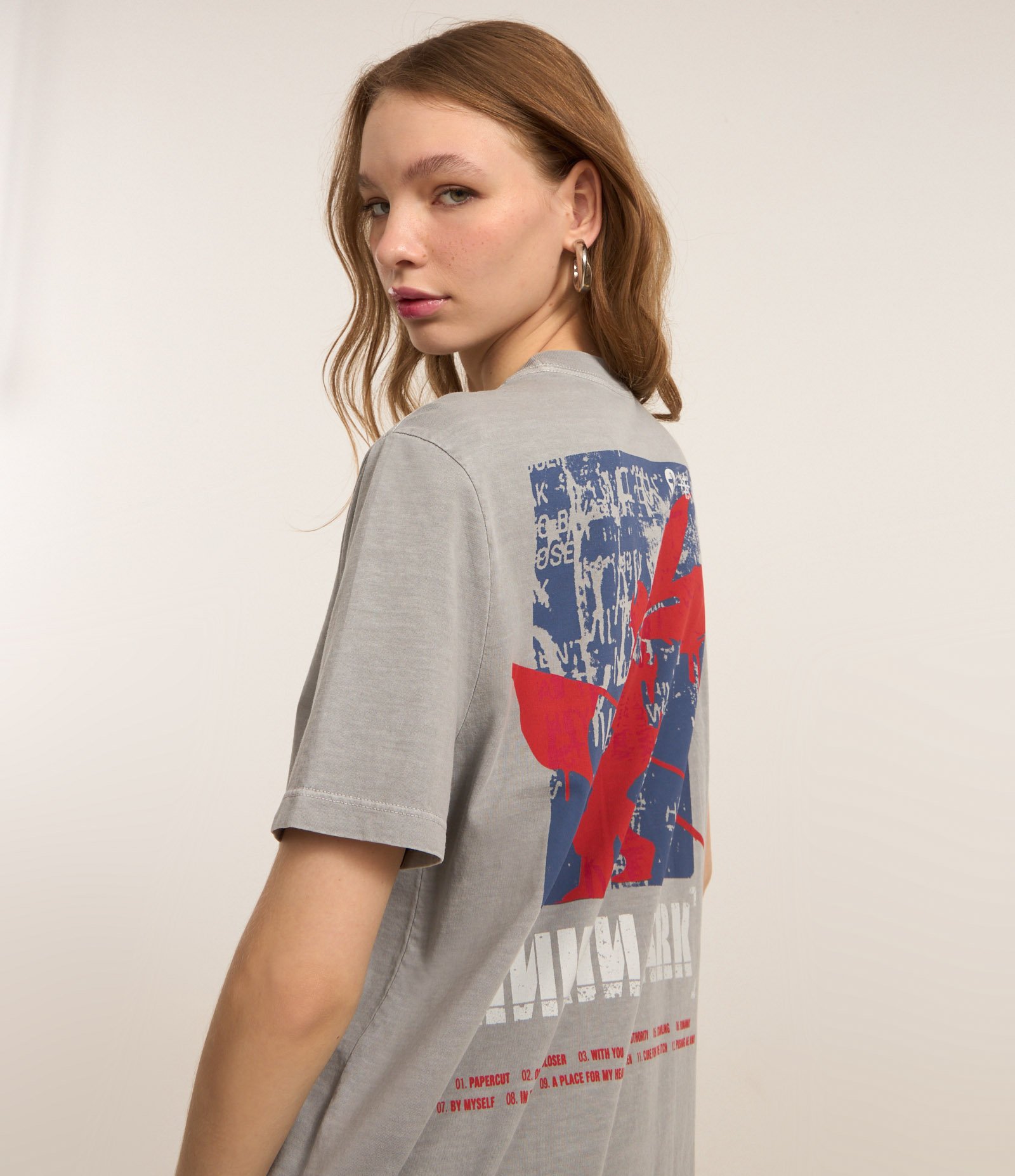 Camiseta T-shirt com Estampa Linkin Park Cinza 3