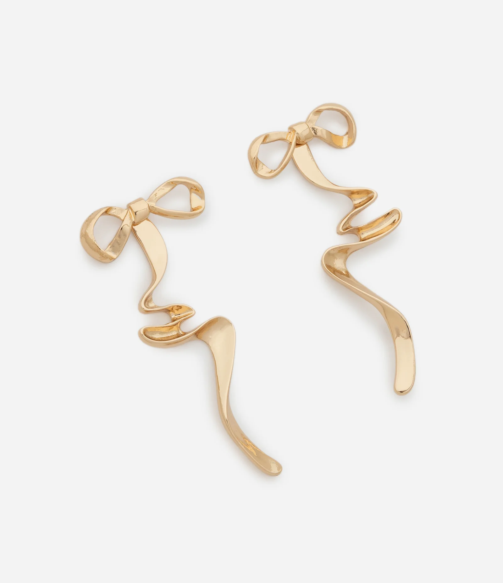 Maxi Brinco Ear Jacket com Formato de Laço Dourado 1