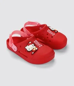 Sandália Babuche Infantil com Patch da Hello Kitty - Tam 23 a 33