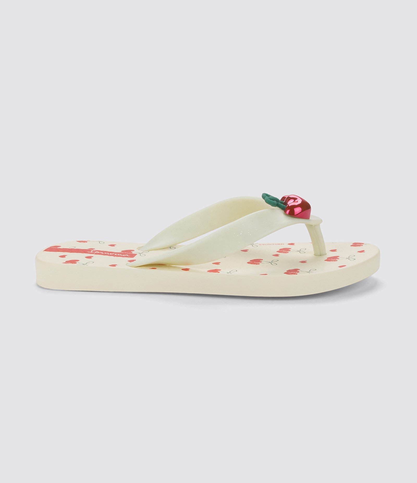 Chinelo Infantil com Estampa de Cerejinha Ipanema - Tam 23 ao 34 Off White/Vermelho 2