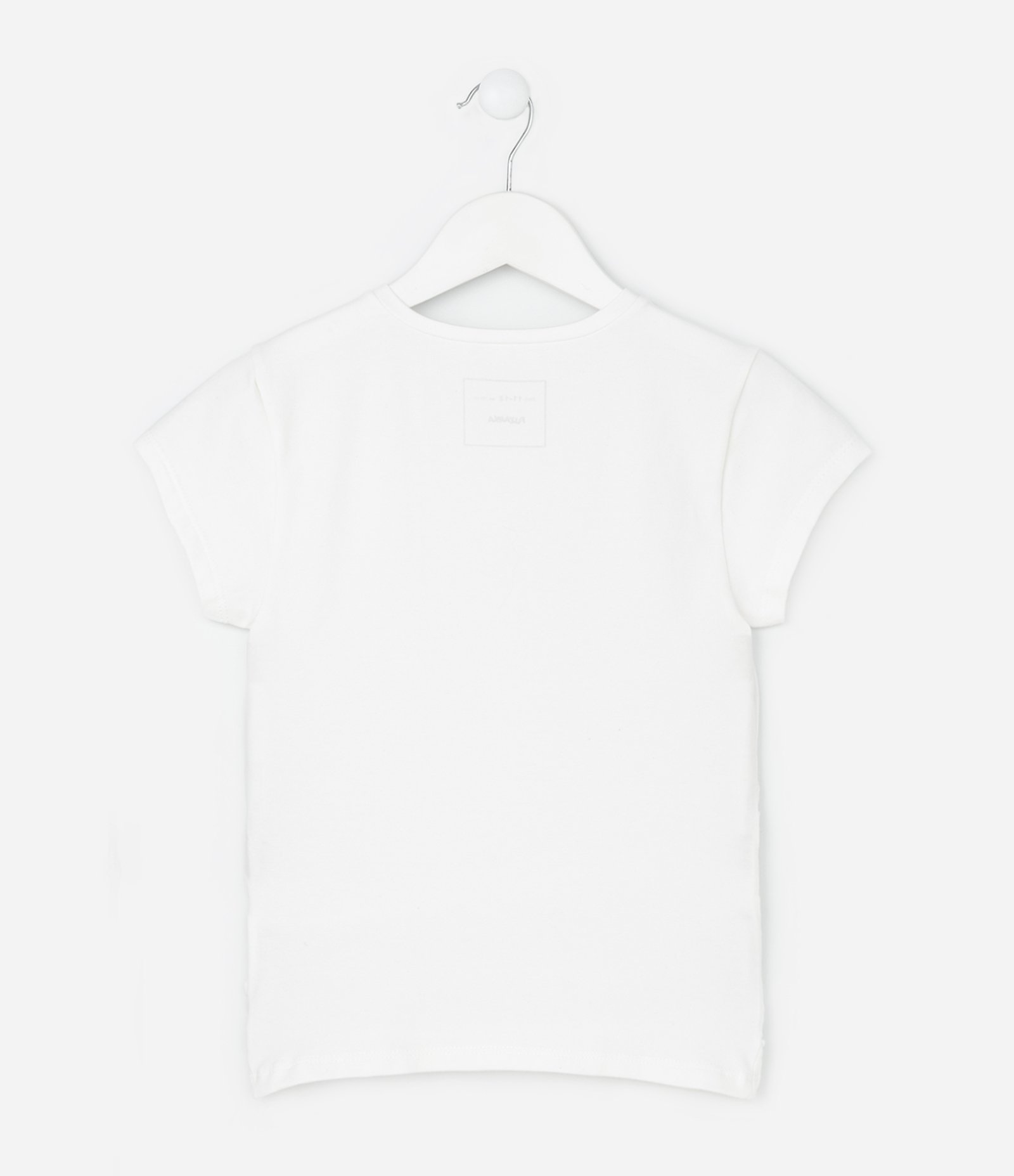 Blusa Infantil em Algodão com Drapeado Lateral - Tam 5 a 14 anos Branco 3