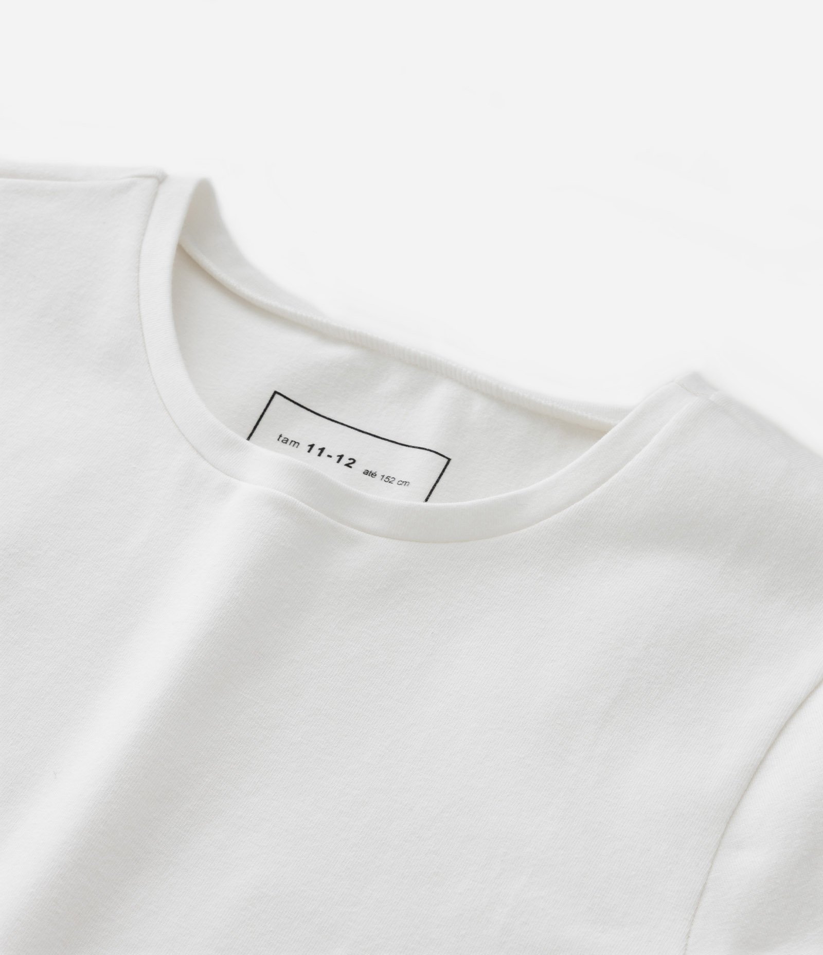 Blusa Infantil em Algodão com Drapeado Lateral - Tam 5 a 14 anos Branco 5