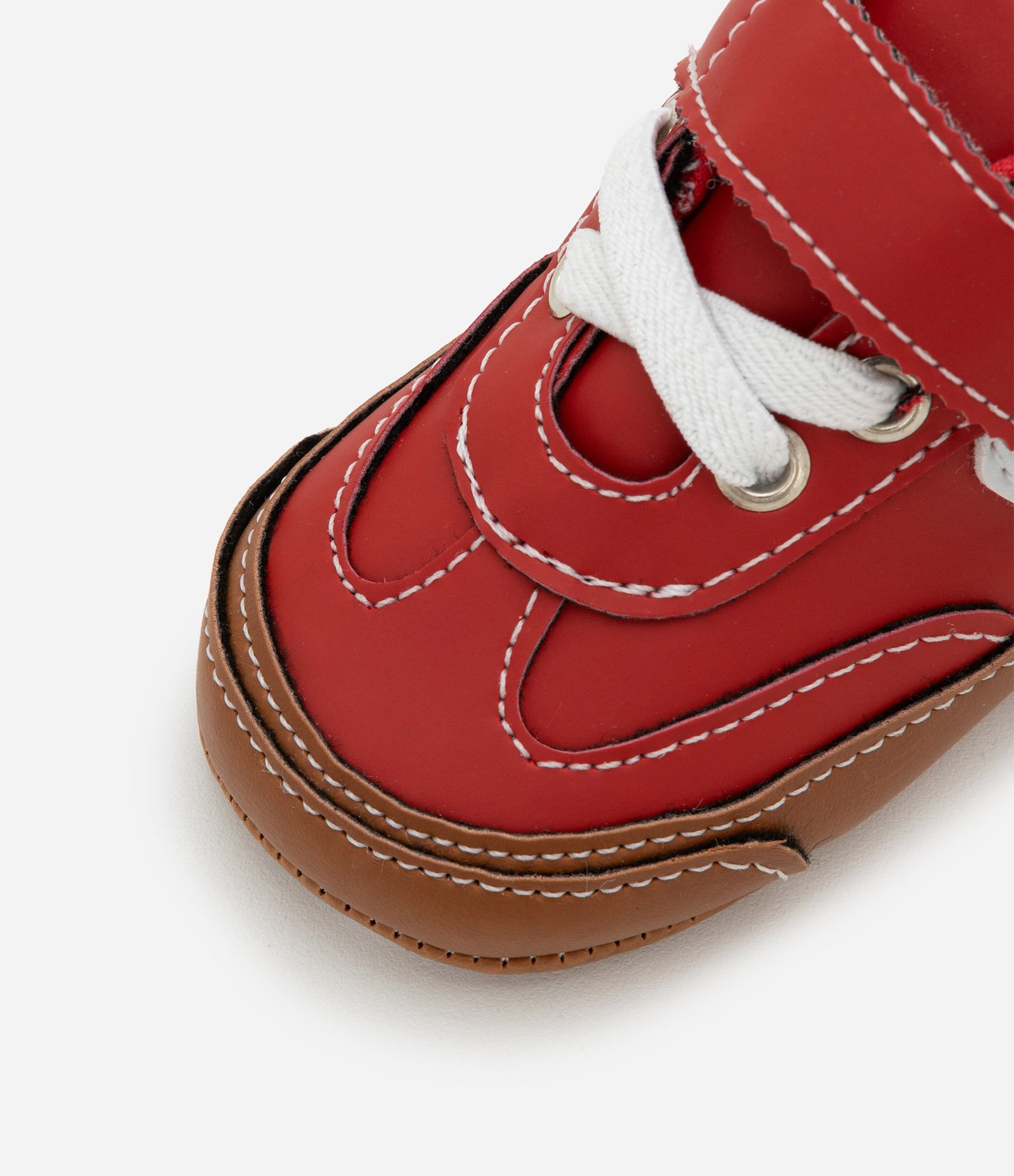 Tênis Infantil em PU com Recortes - Tam 15 a 19 Vermelho 4