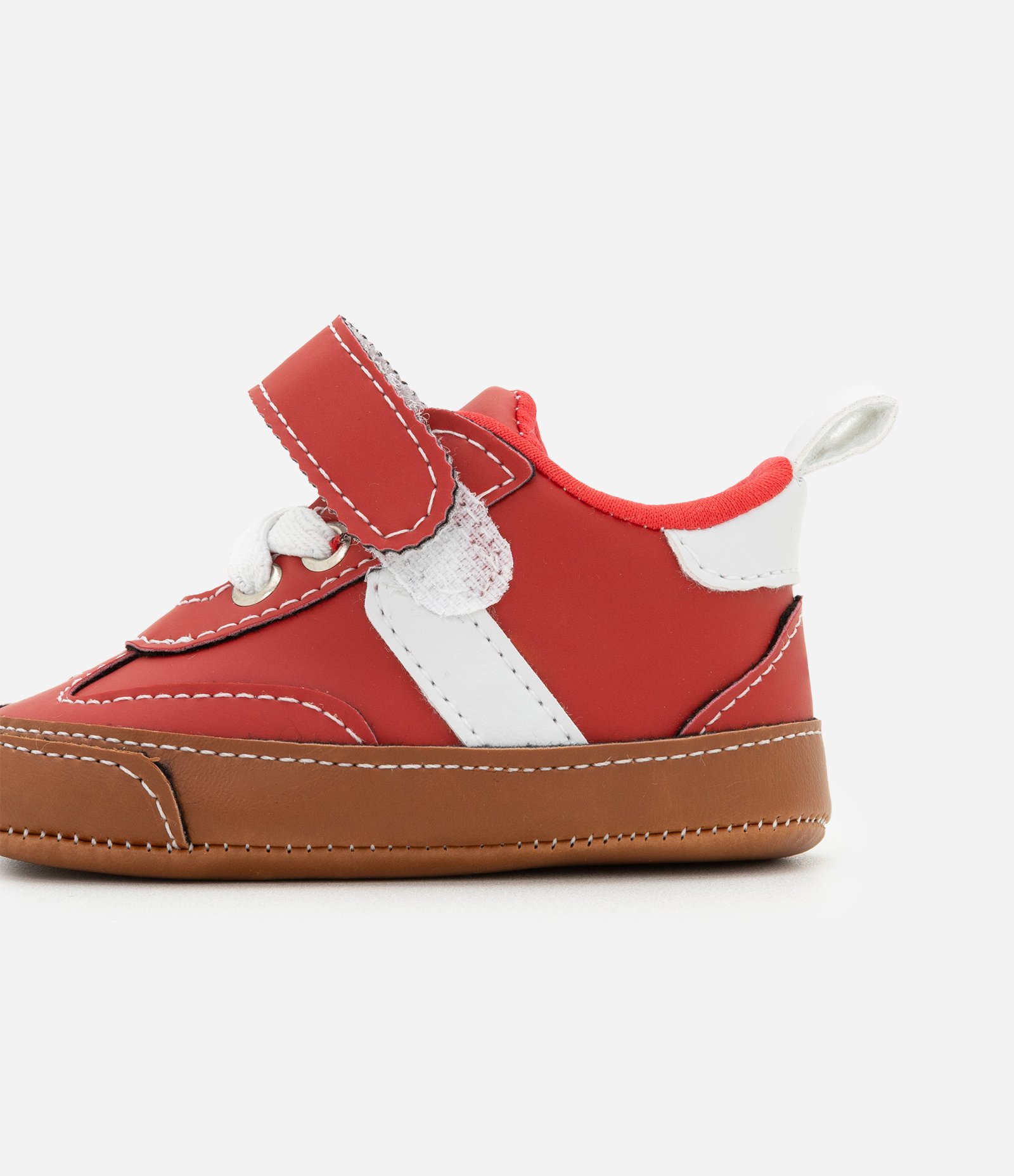Tênis Infantil em PU com Recortes - Tam 15 a 19 Vermelho 5