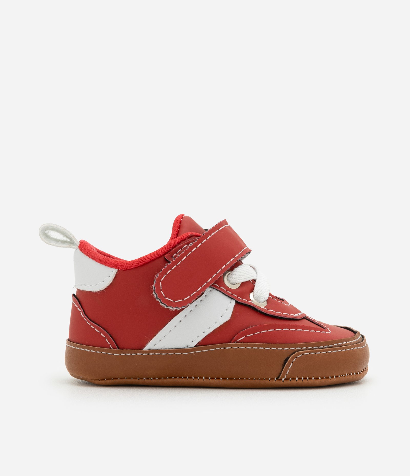 Tênis Infantil em PU com Recortes - Tam 15 a 19 Vermelho 6