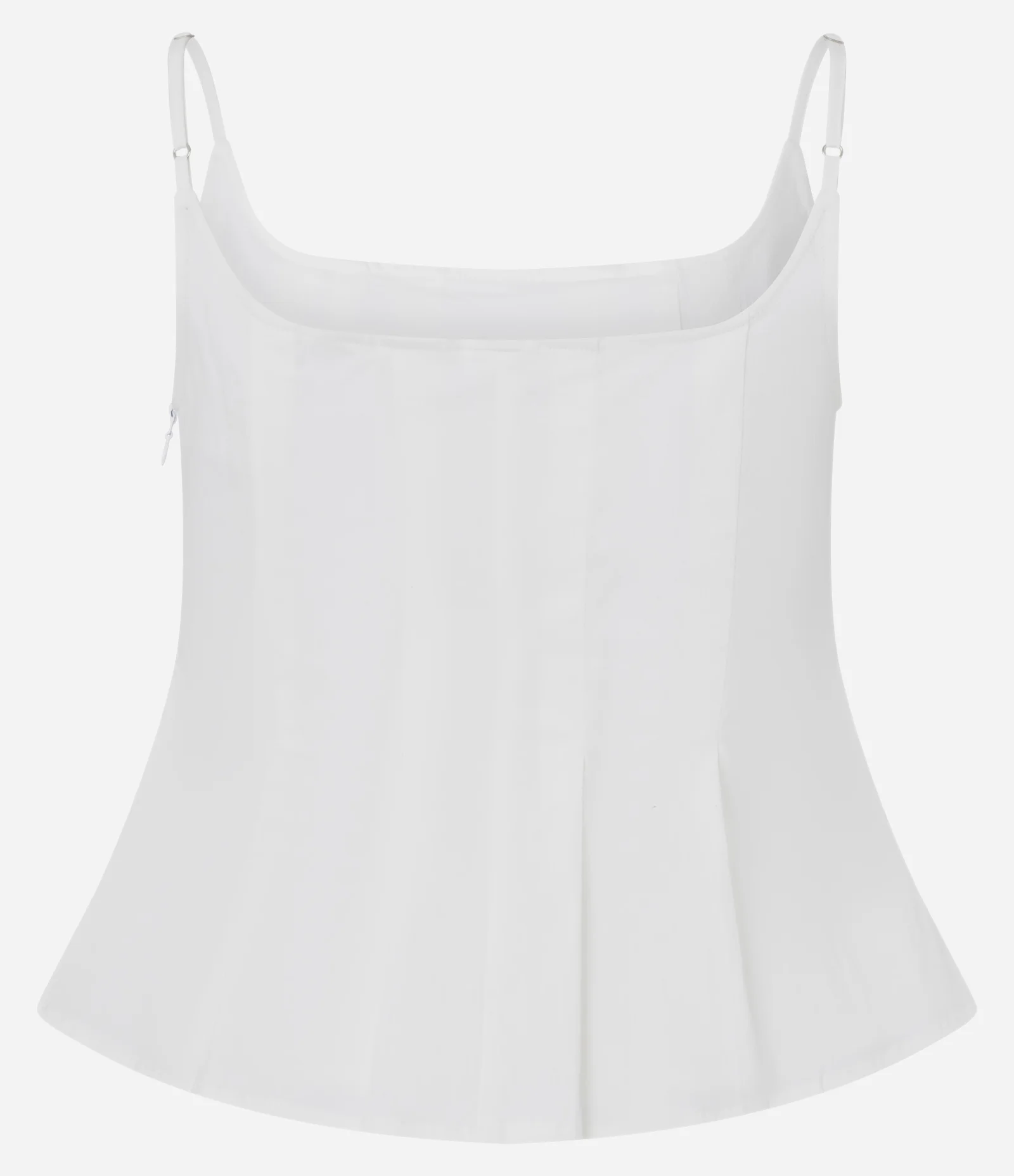 Blusa Bengaline com Alça Fina e Nesgas Frontais Branco 2
