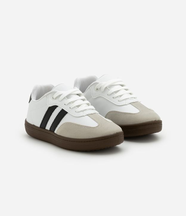 Tênis Infantil em PU com Recortes Contrastantes - Tam 28 ao 34