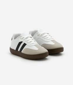 Tênis Infantil em PU com Recortes Contrastantes - Tam 28 ao 34