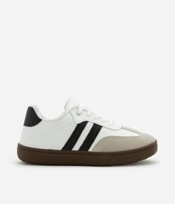 Tênis Infantil em PU com Recortes Contrastantes - Tam 28 ao 34