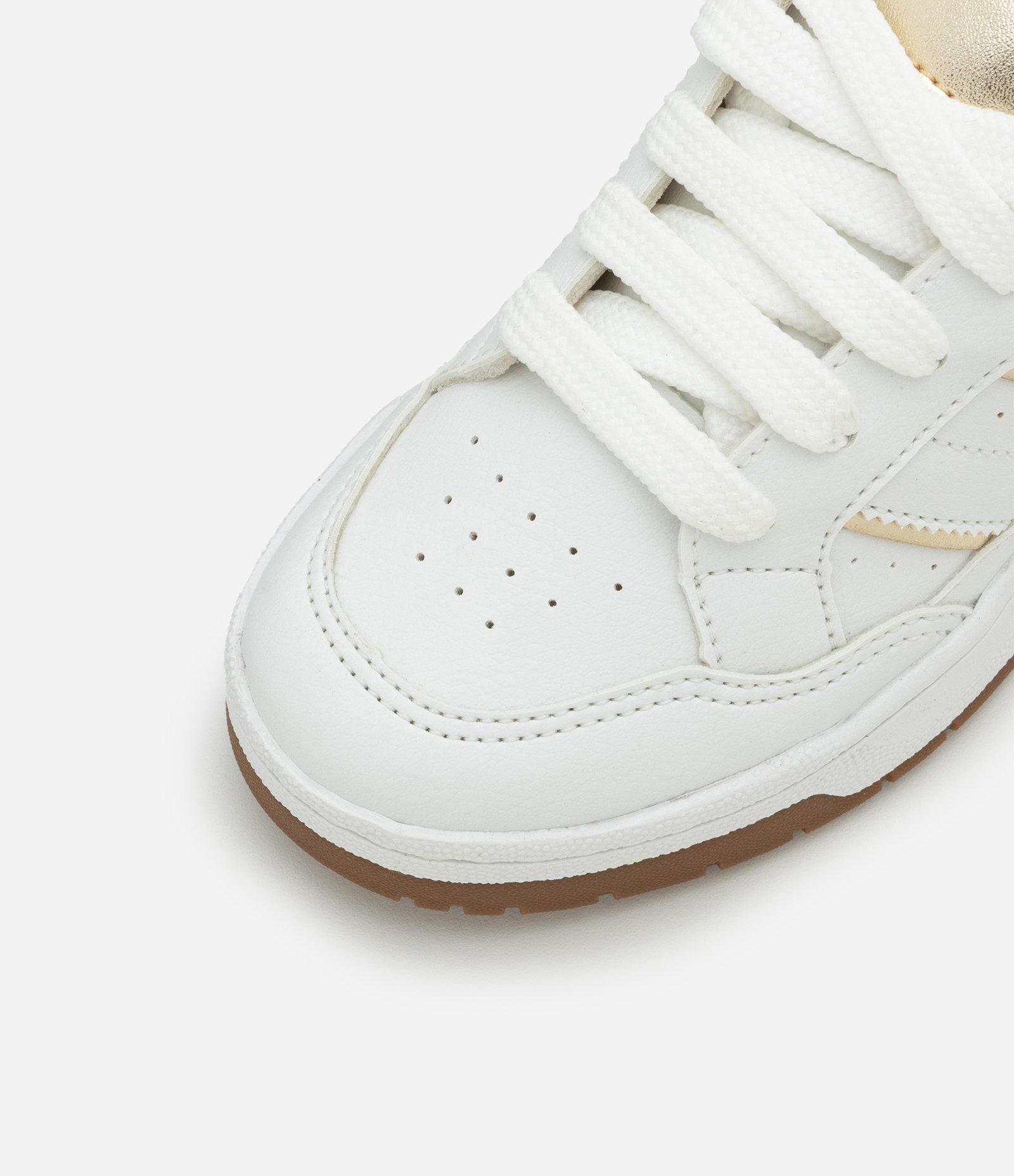 Tênis Infantil em PU com Recortes - Tam 28 ao 34 Branco 4