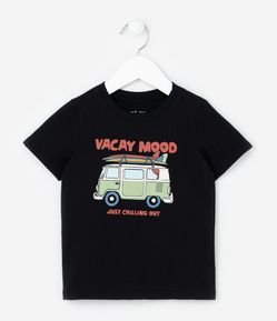Camiseta Infantil com Estampa de Kombi - Tam 1 a 6 Anos