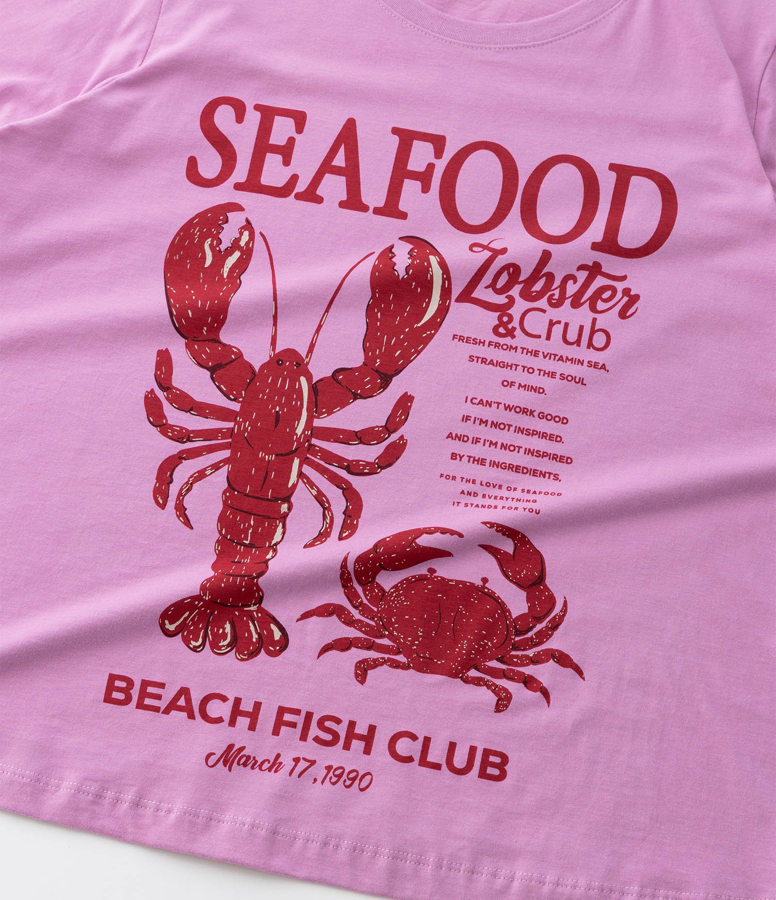 Camiseta em Algodão com Estampa de Lagosta Curve & Plus Size Rosa 8