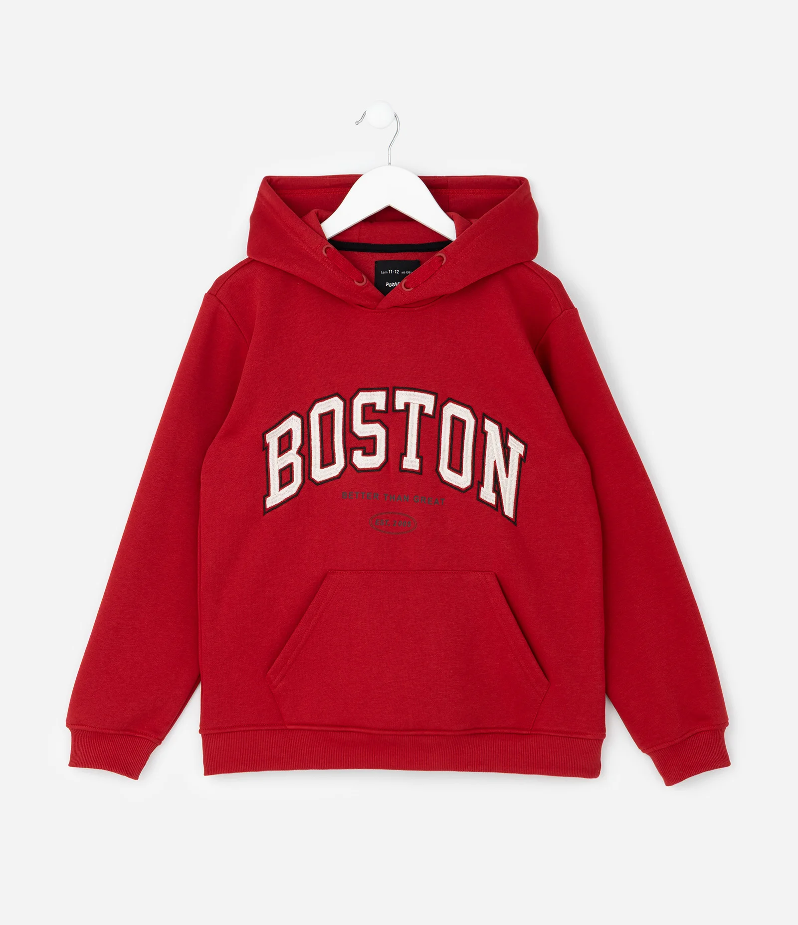 Casaco Infantil com Bordado Boston – Tam 5 a 14 Anos Vermelho 1