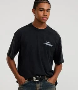 Camiseta Boxy em Algodão Estonado com Estampa Savage Squad